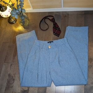 Thick Tweed Grey Blue Trousers